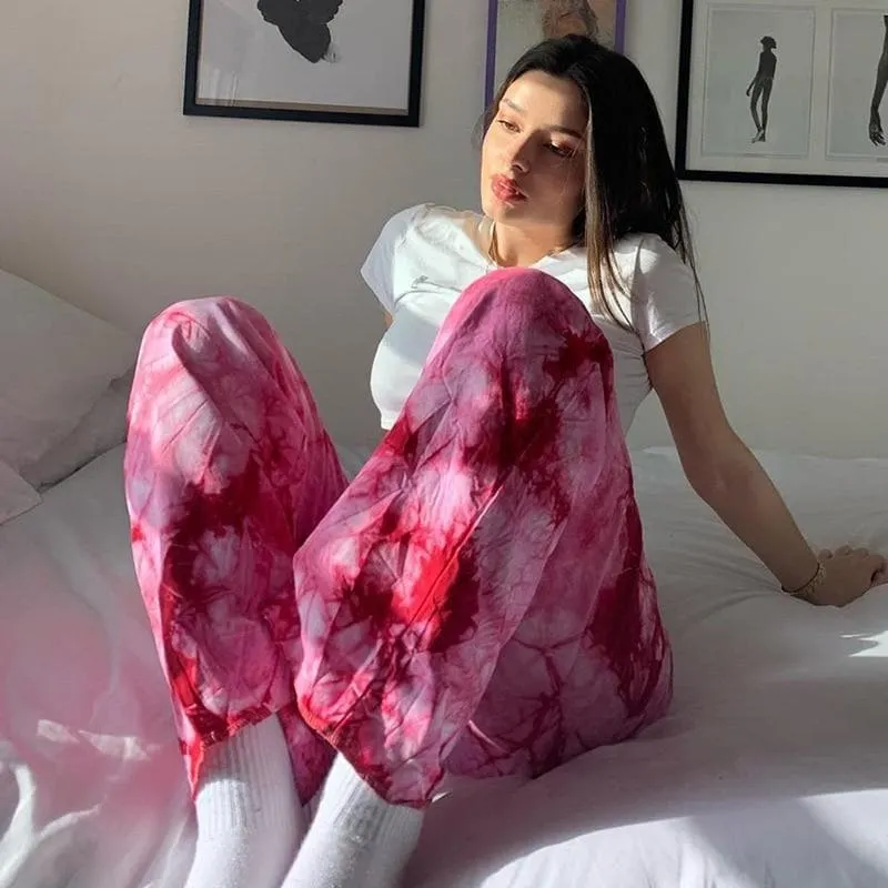 Pink Tie Dye Joggers