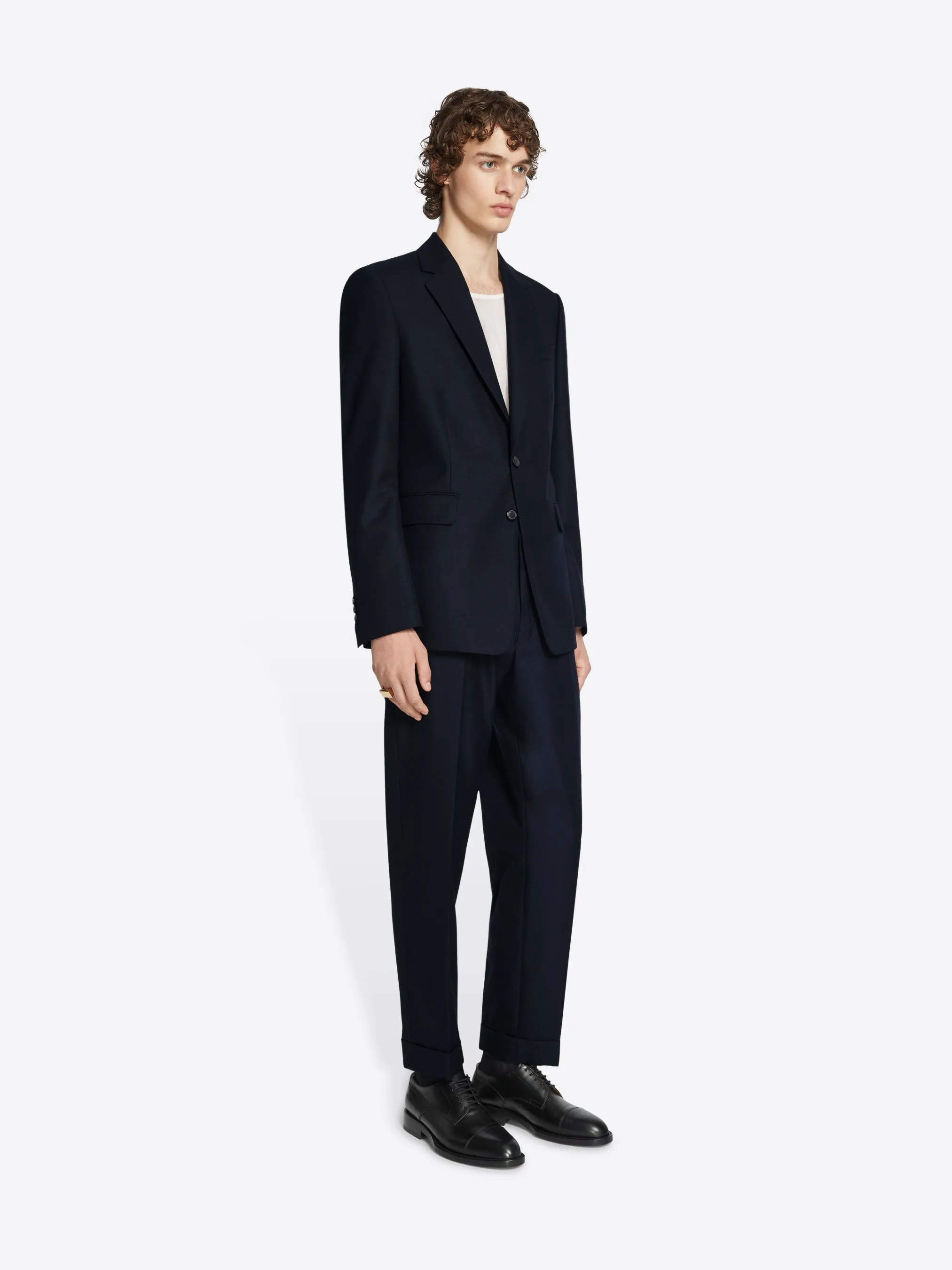 Slim fit wool blazer