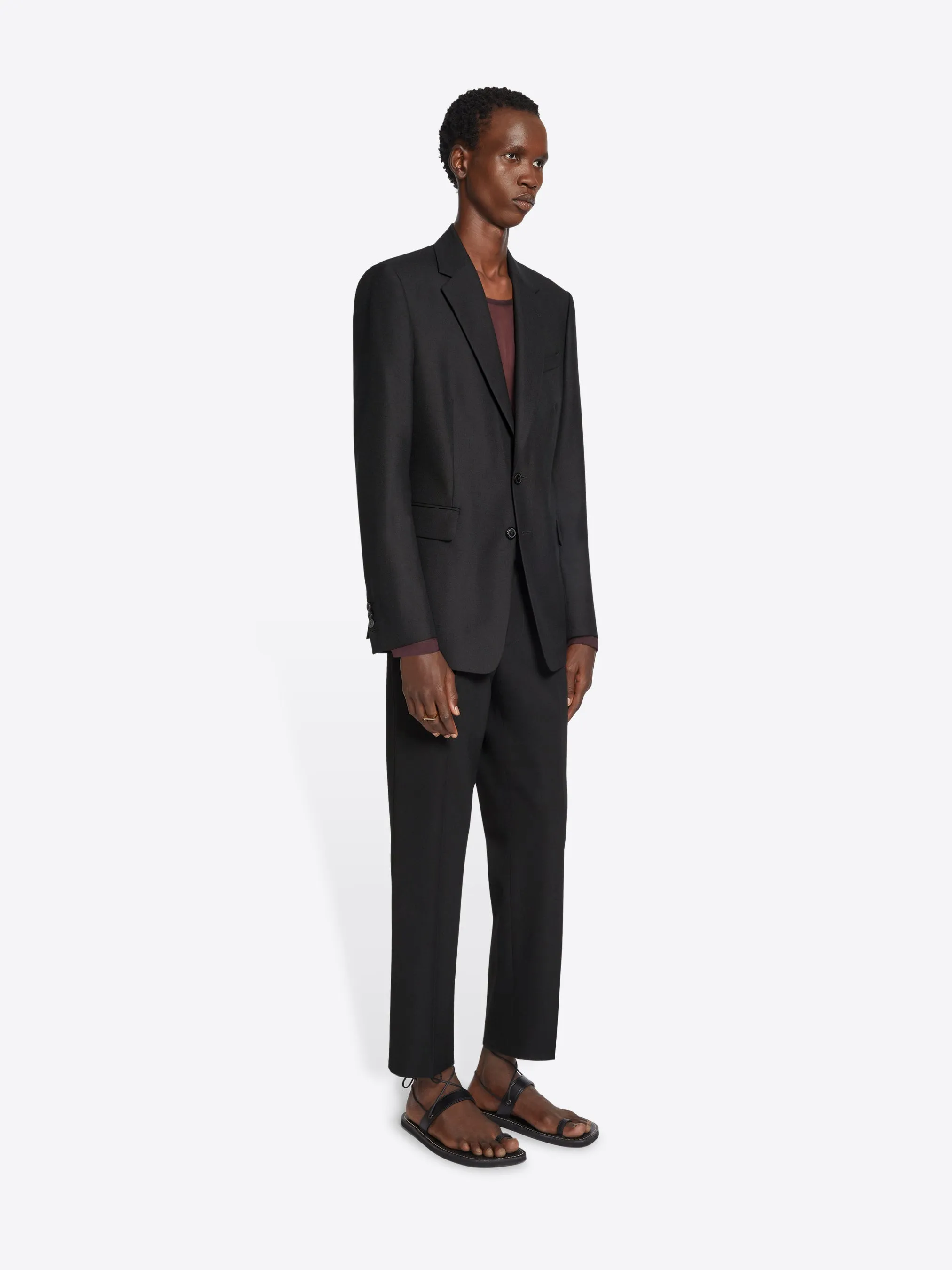 Slim fit wool blazer