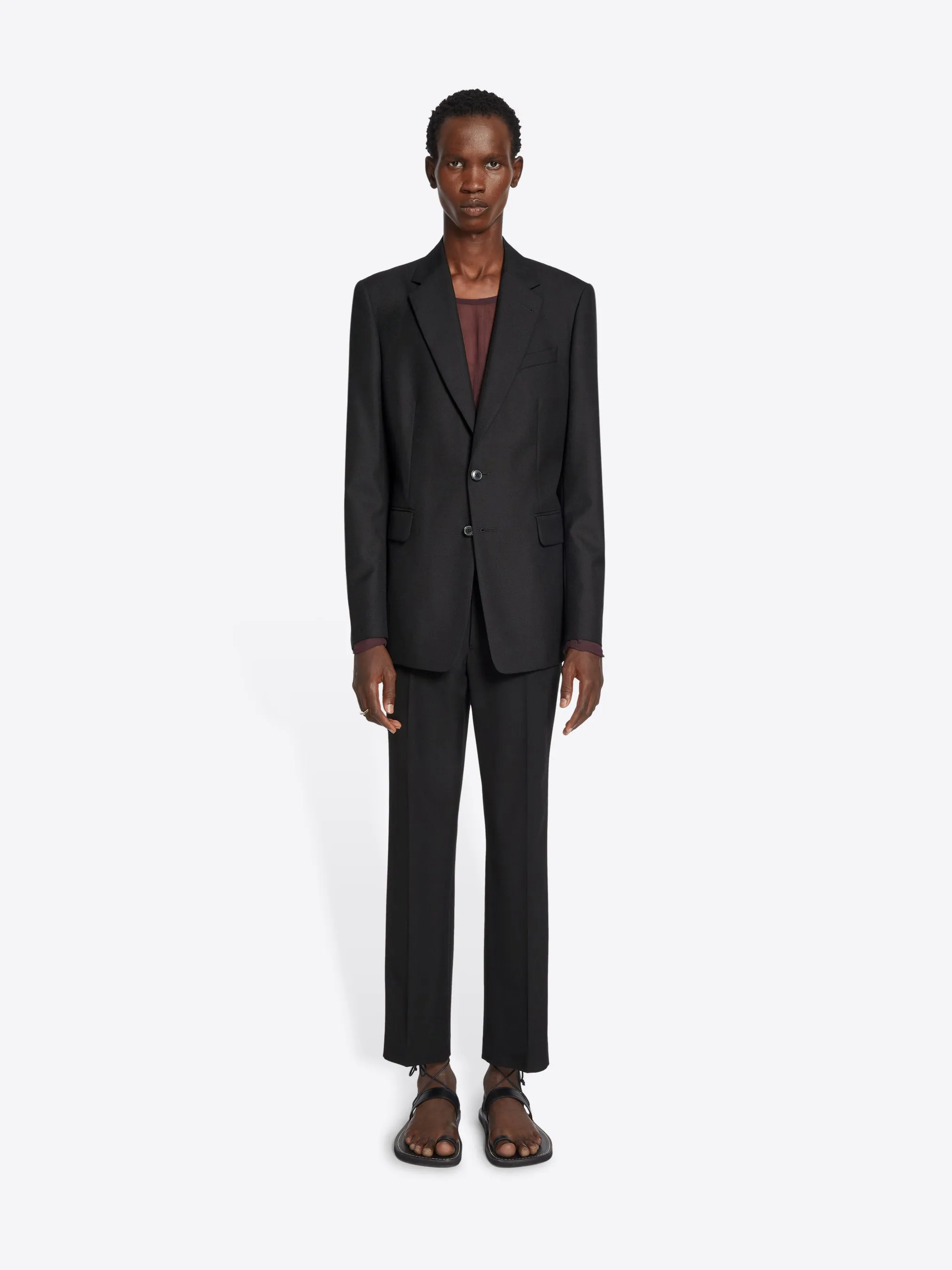 Slim fit wool blazer