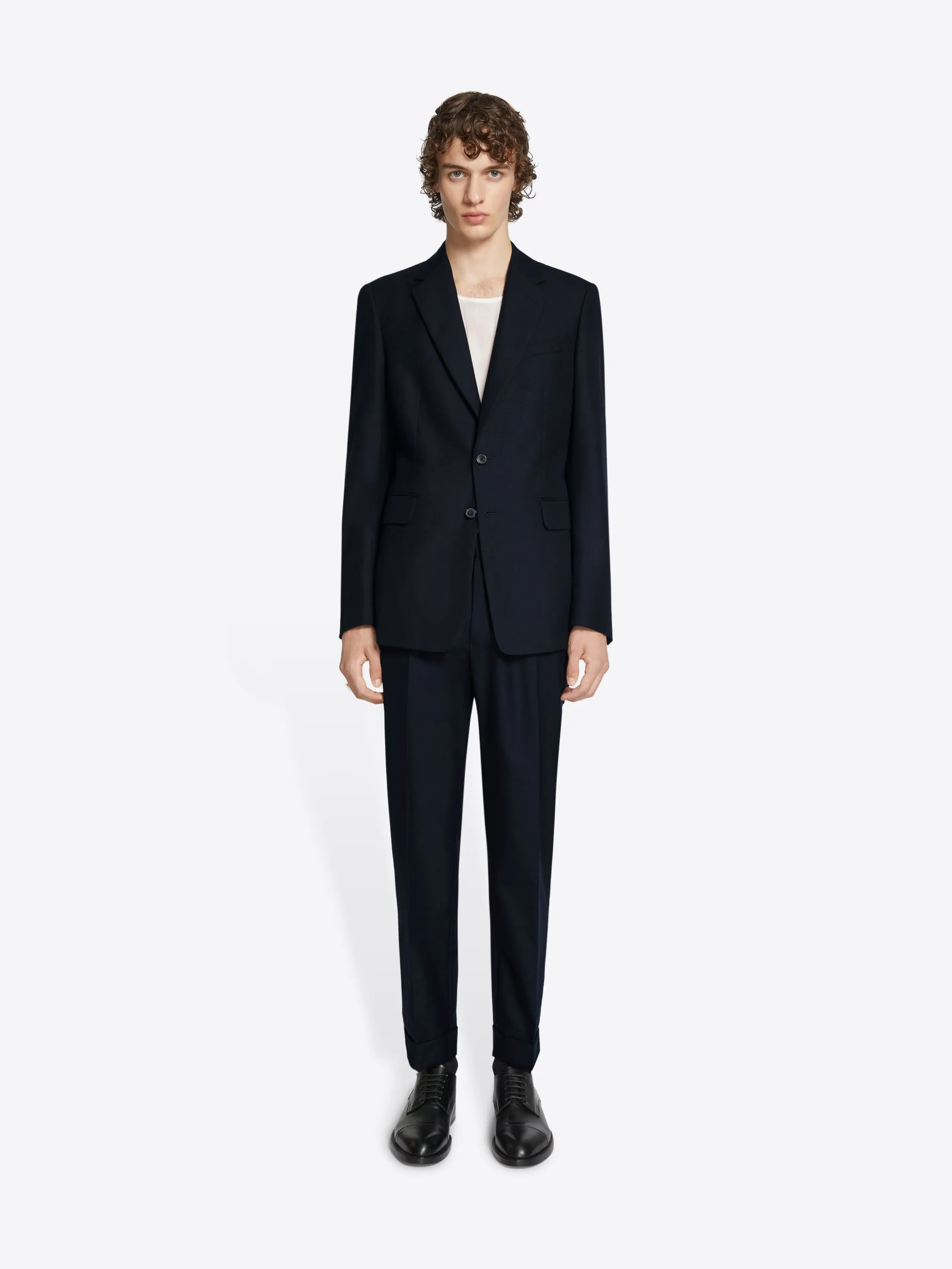 Slim fit wool blazer