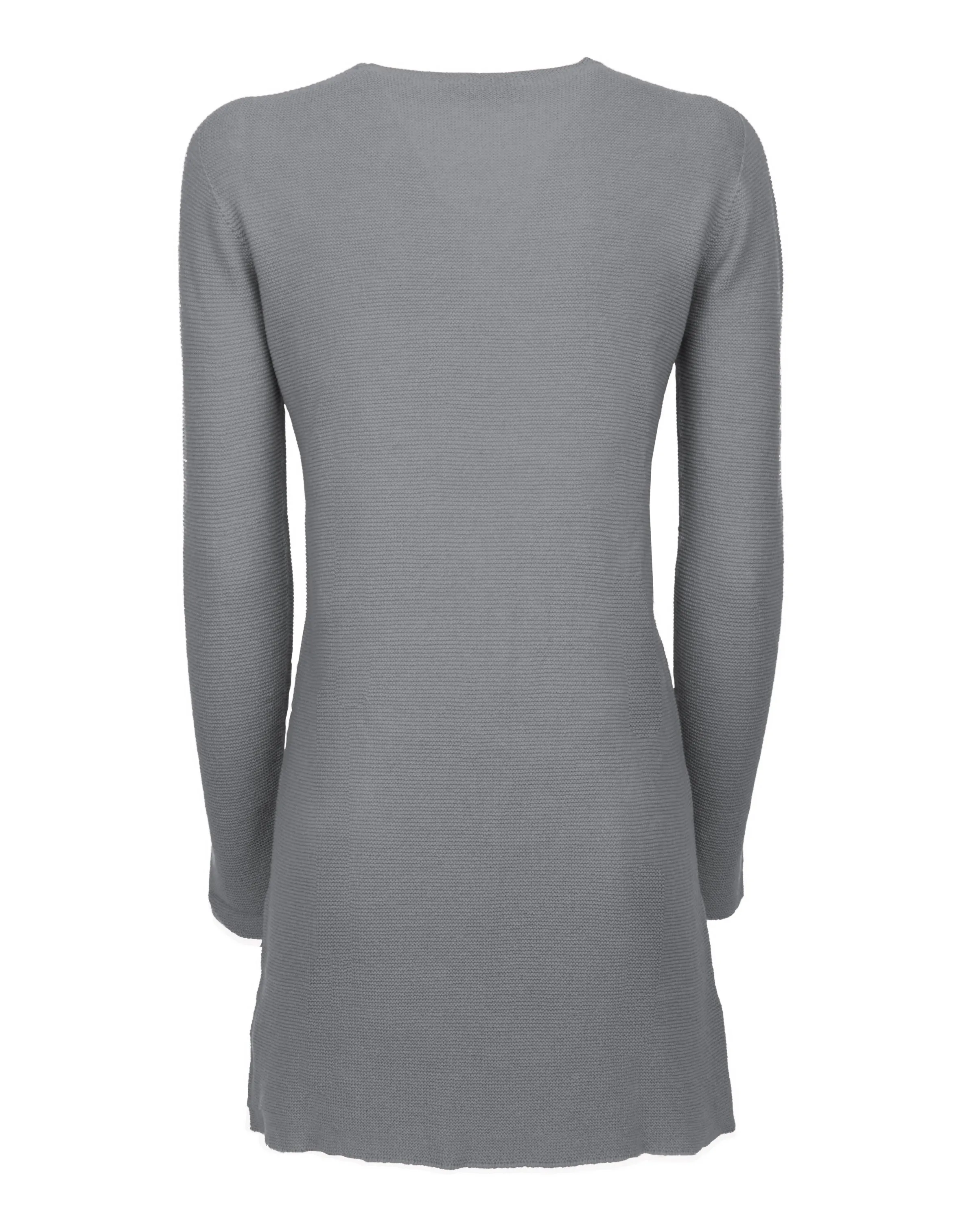 Women's Cashmere Links Stitch Duster Cardigan Melange Gray