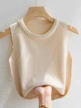 Women's Knitted Tank Top - Sleeveless