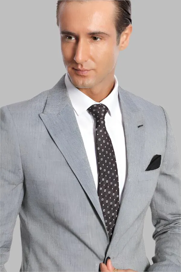 WSS Peak Lapel Slim-Fit Smoked Jacket  - Singen