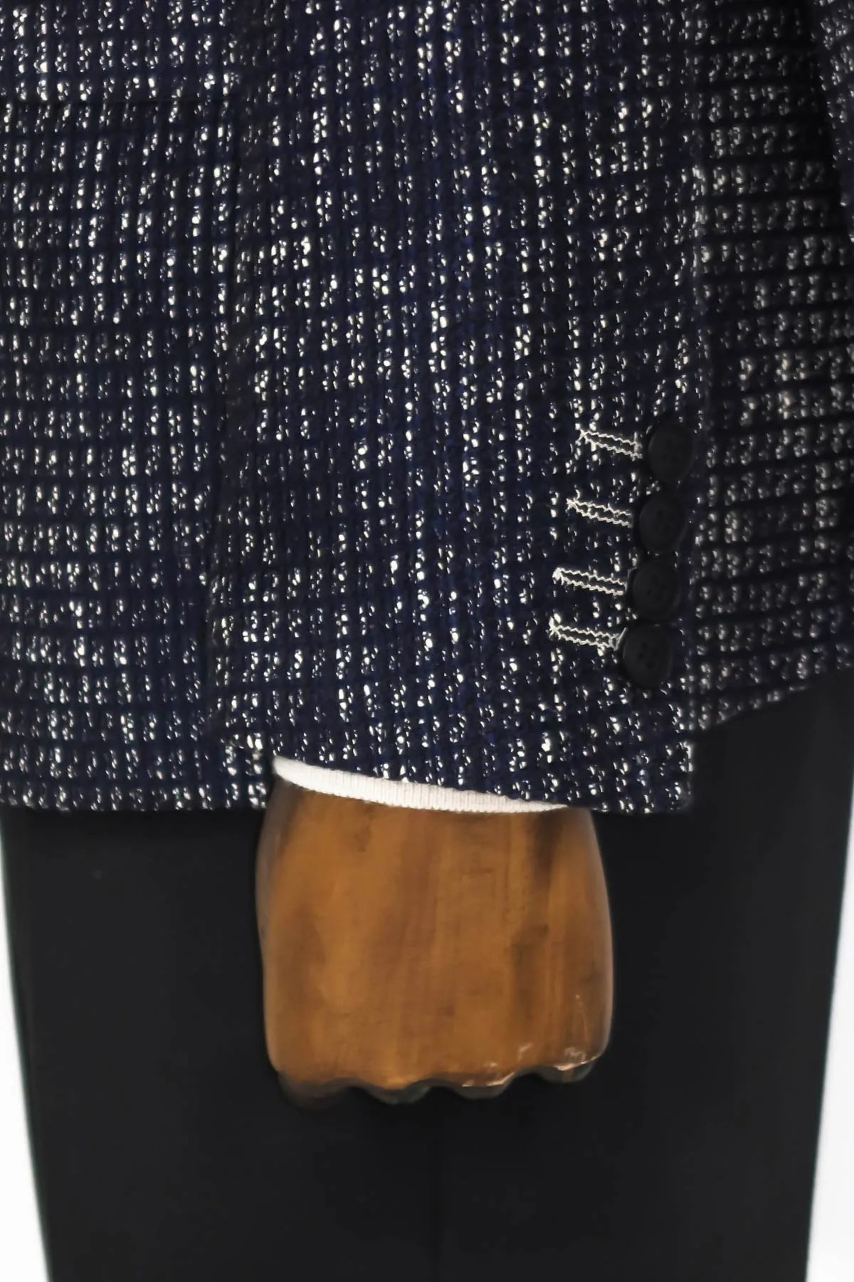 WSS Slim Fit Patterned Sport Navy Blue Men Blazer  - Singen